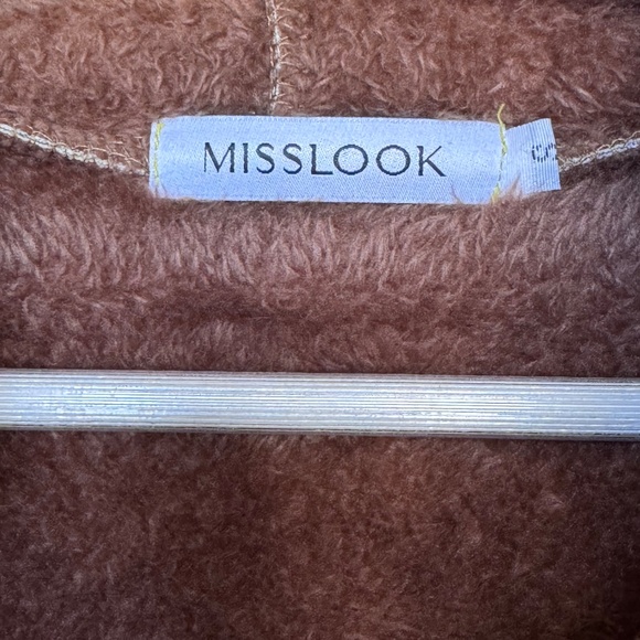 Misslook Women’s Fleece Lined Hoodie Jacket Yellow Brown Purple Size S - Picture 5 of 10